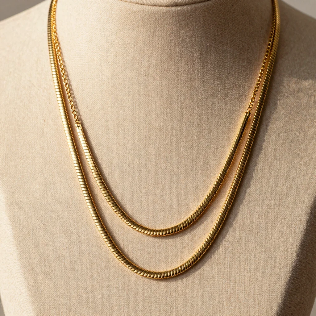 Layered Snake & Herringbone Chain